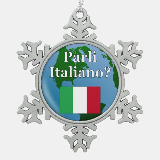 Pewter Snowflake Ornament (Voorkant)
