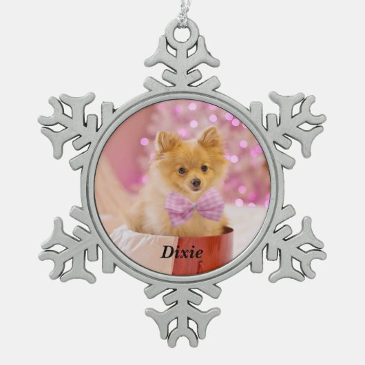 Pewter Snowflake Ornament (Voorkant)