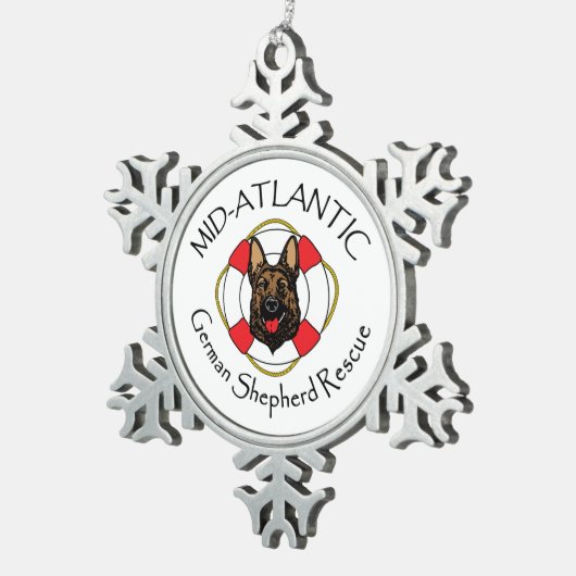 Pewter Snowflake Ornament (Rechts)