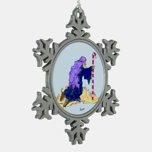 Pewter Snowflake Ornament de Shepherd (Links)