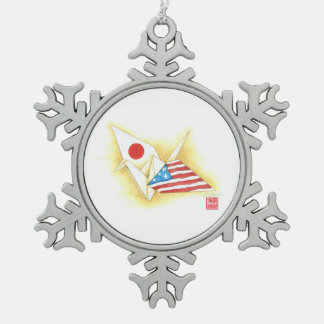 Pewter Snowflake Ornament ~ Japan-U.S. Friendship