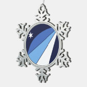Pewter Snowflake Ornament met Columbia, SC (Rechts)
