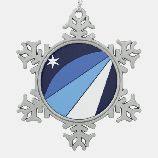 Pewter Snowflake Ornament met Columbia, SC (Voorkant)