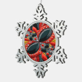 Pewter Snowflake Ornament met Duitsland Kleuren (Rechts)