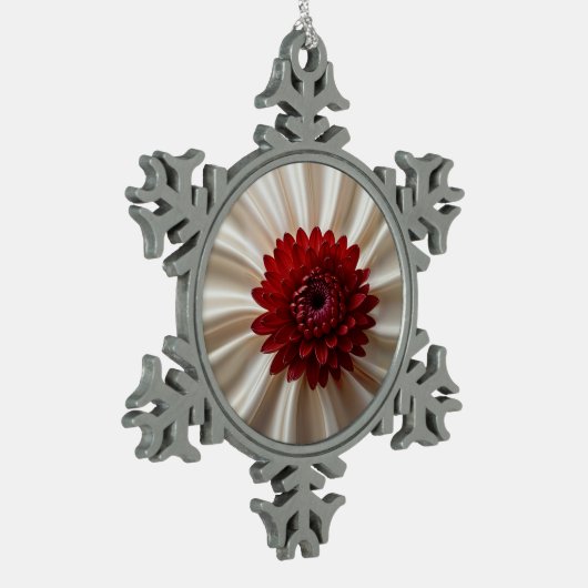 Pewter Snowflake Ornament met Japanse kleuren (Links)