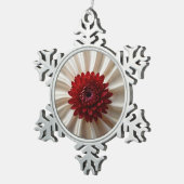 Pewter Snowflake Ornament met Japanse kleuren (Rechts)