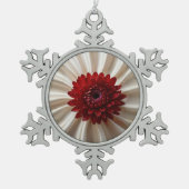 Pewter Snowflake Ornament met Japanse kleuren (Voorkant)