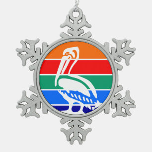 Pewter Snowflake Ornament met St. Petersburg