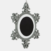 Pewter Snowflake Ornament Red Background (Links)