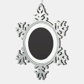 Pewter Snowflake Ornament Red Background (Rechts)