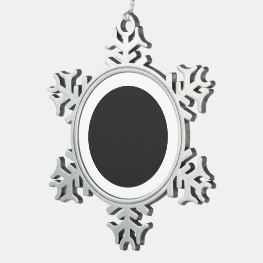Pewter Snowflake Ornament Red Background (Rechts)