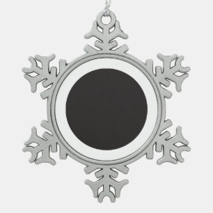 Pewter Snowflake Ornament Red Background