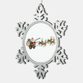 Pewter Snowflake Ornament - Wheelchair Santa (Rechts)