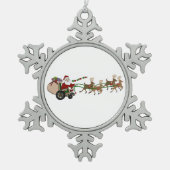 Pewter Snowflake Ornament - Wheelchair Santa (Voorkant)