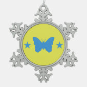 Pewter Snowflake Ornament with Bady Bassit Flag (Voorkant)