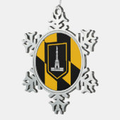 Pewter Snowflake Ornament with Baltimore Flag (Rechts)