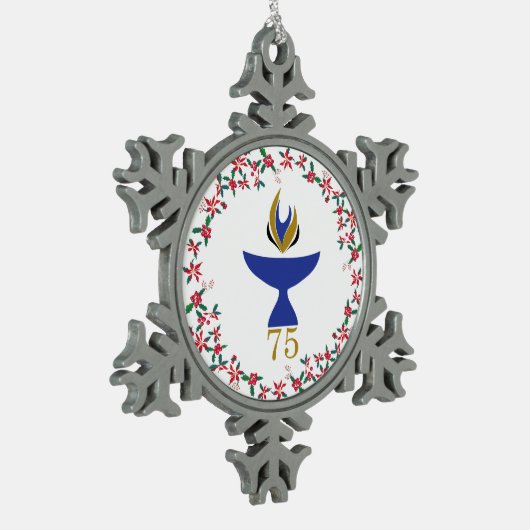 Pewter Snowflake Ornament with Logo (Links)