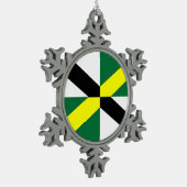 Pewter Snowflake Ornament with Monterey Flag (Links)