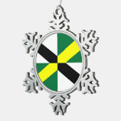 Pewter Snowflake Ornament with Monterey Flag (Rechts)