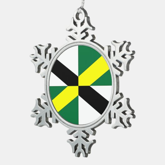 Pewter Snowflake Ornament with Monterey Flag (Rechts)