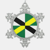 Pewter Snowflake Ornament with Monterey Flag (Voorkant)