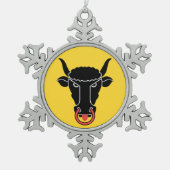 Pewter Snowflake Ornament with Uri Flag (Voorkant)