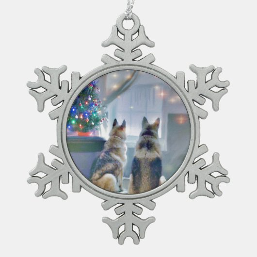 pewter snowflake ornamenten (Voorkant)