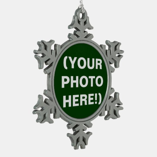 Pewter Snowflake Photo Ornament (Links)