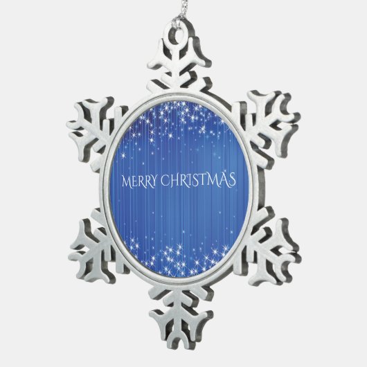 PEWTER SNOWFLAKE TREE ORNAMENT. TIN SNEEUWVLOK ORNAMENT (Rechts)