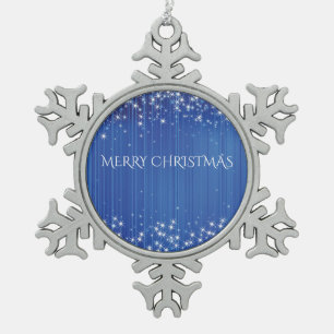 PEWTER SNOWFLAKE TREE ORNAMENT. TIN SNEEUWVLOK ORNAMENT