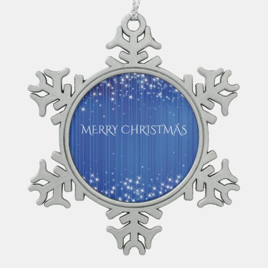 PEWTER SNOWFLAKE TREE ORNAMENT. TIN SNEEUWVLOK ORNAMENT (Voorkant)