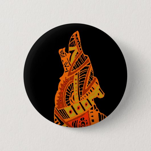 Peyote Coyote Tucson Arizona Ronde Button 5,7 Cm (Voorkant)