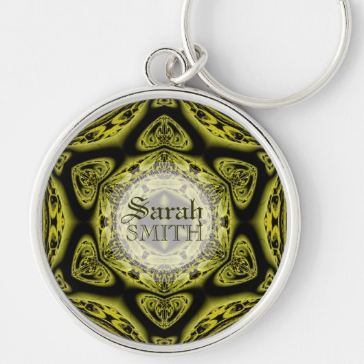 Peyote Love Heart Custom Name Sleutelhanger (Voorkant)