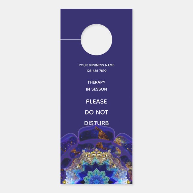 Peyote Sky Mandala Metafysisch Navy Deurhanger (Voorkant)