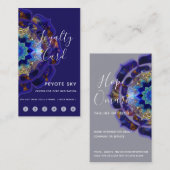 Peyote Sky Mandala Metaphysical Navy Klantenkaartje (Voorkant / Achterkant)