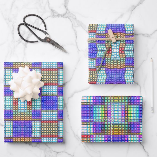 Peyote Stitch Mosaic Beading Tegel naadloos patroo Inpakpapier Vel (Voorkant)