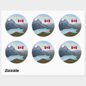 Peyto Lake - Banff National Park, Alberta, Canada Ronde Sticker (Vel)