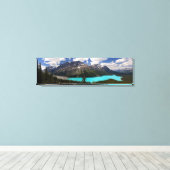 Peyto Lake in de zomer Canvas Afdruk (Insitu (Houten vloer))