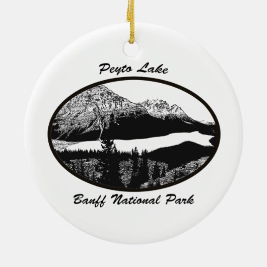 Peyto Lake Keramisch Ornament (Achterkant)