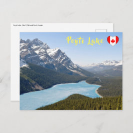 Peyto Lake - Nationaal park Banff, Alberta, Canada Briefkaart