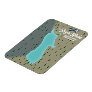 Peyto meer kaart Canadese Rockies Magneet