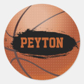 Peyton Basketbal Naam Stickers (Voorkant)