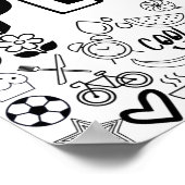 'PEYTON' Color-it-Yourself-contourontwerp Poster (Hoek)