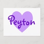 Peyton in Paars Briefkaart (Voorkant)