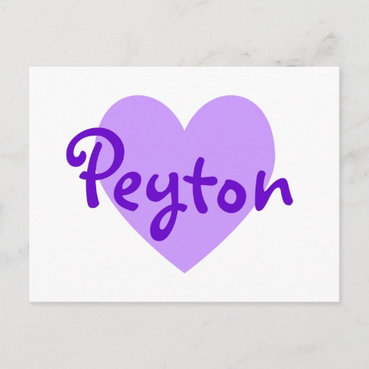 Peyton in Paars Briefkaart (Voorkant)
