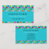 Peyton Polka Dot Multi-Colored Chic Visitekaartje (Voorkant / Achterkant)