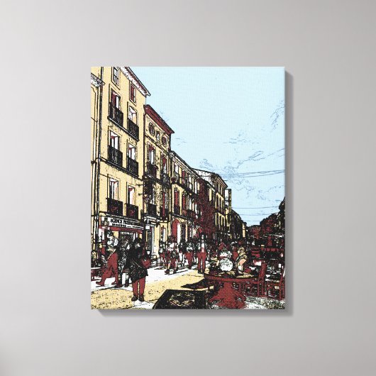 Pezenas France Antiek markt Canvas Afdruk (Voorkant)