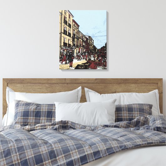 Pezenas France Antiek markt Canvas Afdruk (Insitu (Slaapkamer))