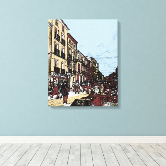 Pezenas France Antiek markt Canvas Afdruk (Insitu (Houten vloer))