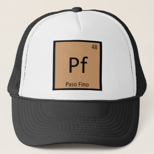 Pf - Paso Fino Grappig Chemie Element Symbool T-sh Trucker Pet